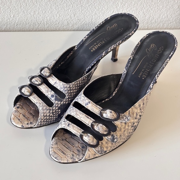 Donald J. Pliner Couture‎ Snakeskin Lian Heels Size 7.5 - Picture 1 of 9